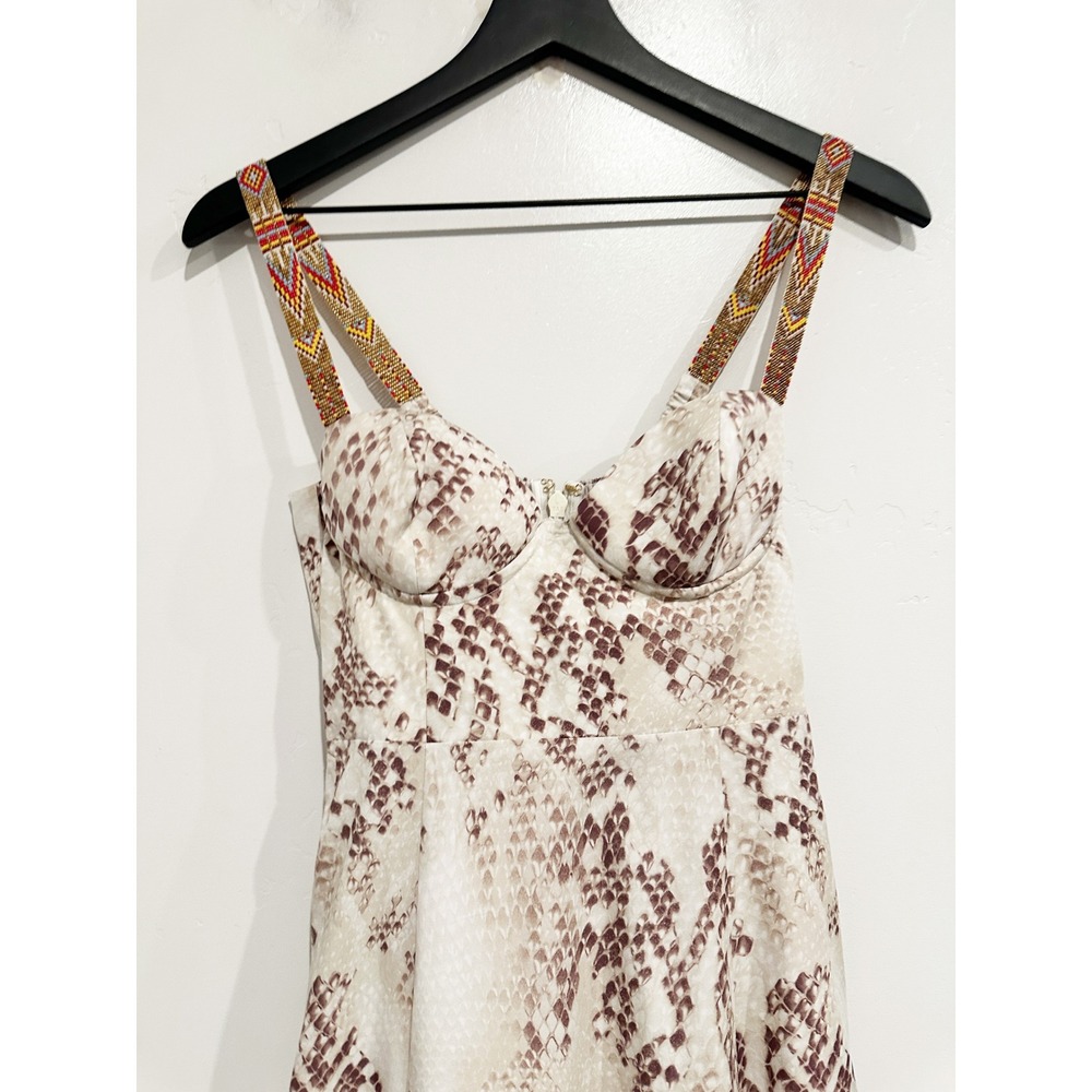 NWT L'Agence Sutton Beaded Strap Maxi Dress in Light Sage Multi Desert Snake - 0 - Picture 9 of 16